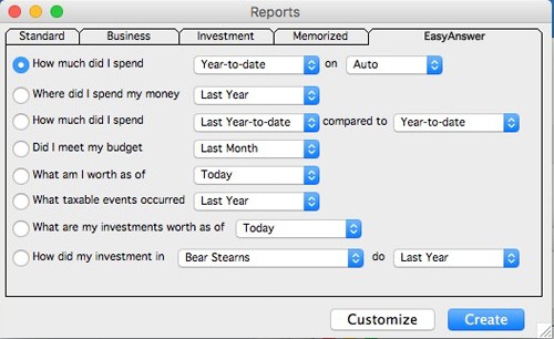 edit columns in quicken 2017 for mac reports
